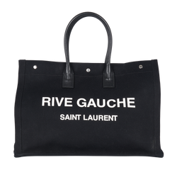 Large Rive Gauche Shopper,Canvas,Black/White,E,GNR499290.032M,3*